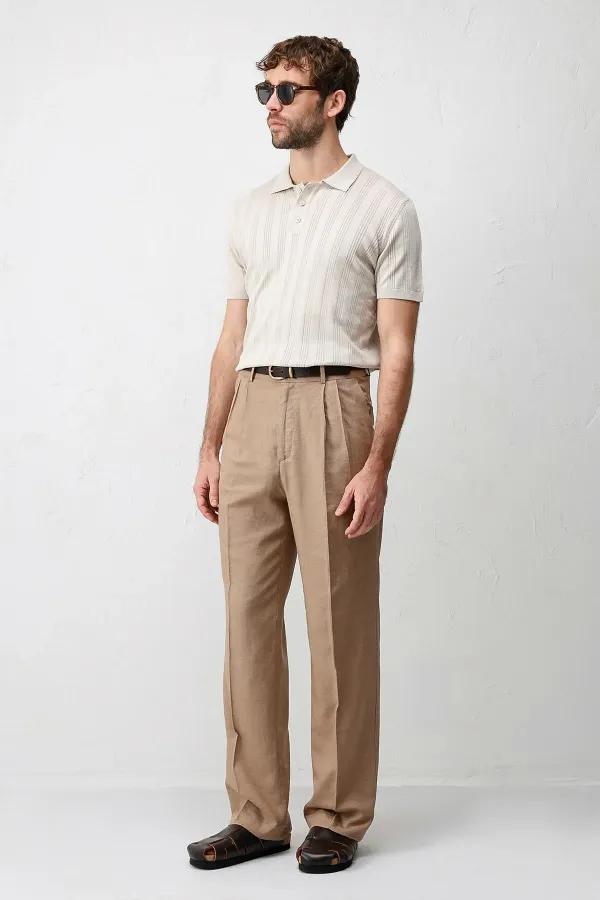 Polo homme en maille texturée Antioch Stone