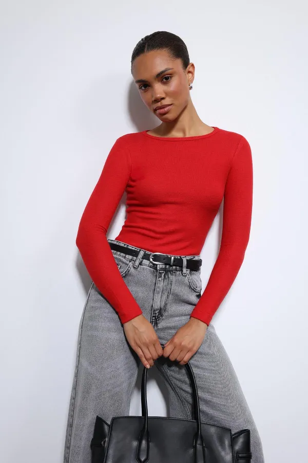 T-shirt à manches longues Antioch Red Basic