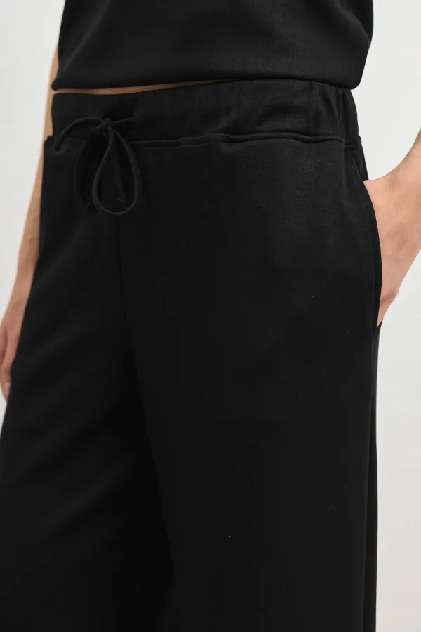 Antioch Siyah Dökümlü Kadın Eşofman Takım