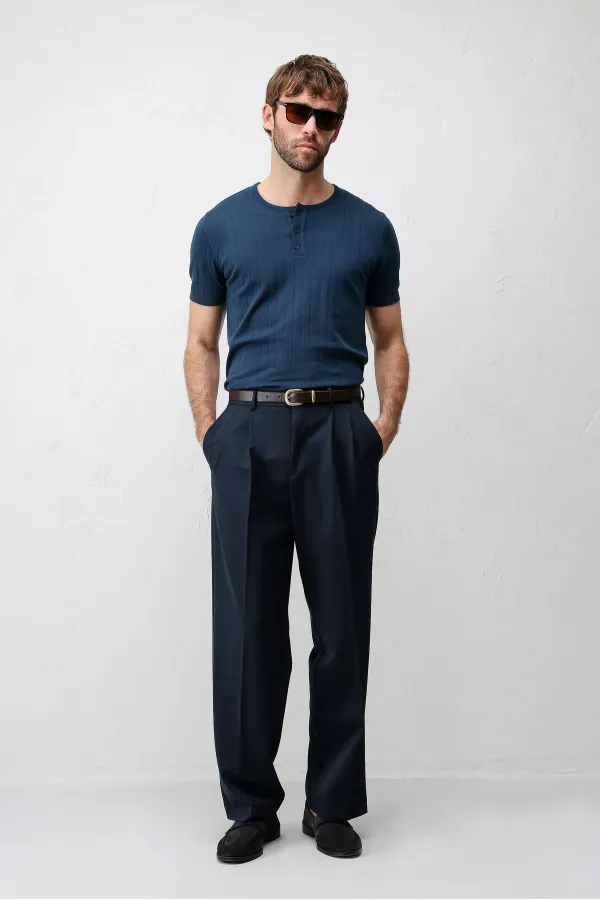 Antioch Navy Relaxed Fit Men's Trousers