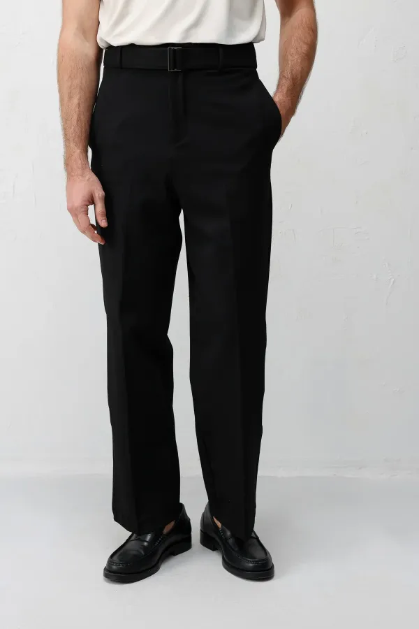 Antioch Siyah Relaxed Fit Kemerli Erkek Pantolon Antioch Siyah Relaxed Fit Kemerli Erkek Pantolon