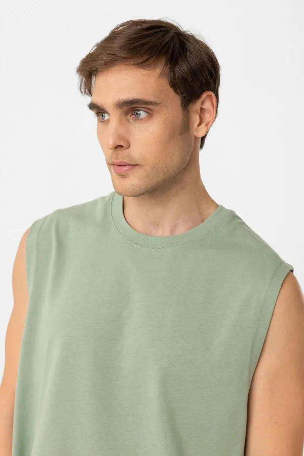 Antioch Haki Relaxed Fit Erkek Kolsuz T-Shirt