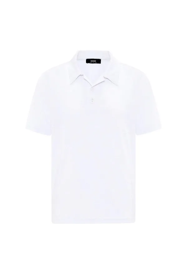 T-shirt polo blanc Antioch coupe classique pour homme