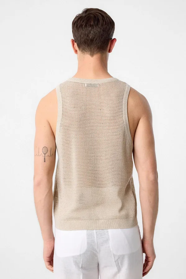 Débardeur homme Antioch en maille écru