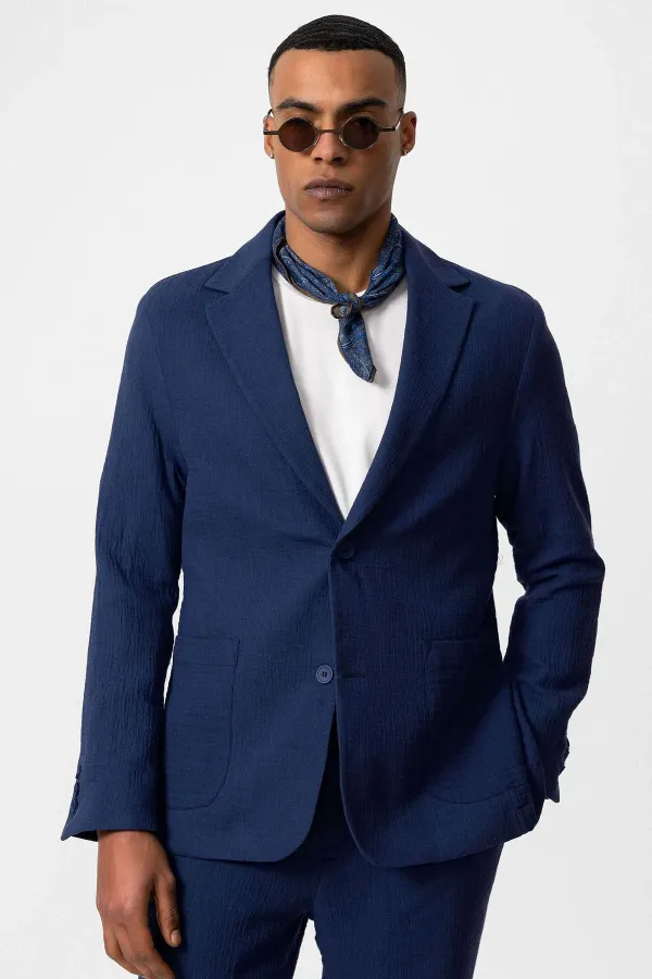 Antioch Lacivert Astarsız Torba Cepli Erkek Blazer Ceket Antioch Lacivert Astarsız Torba Cepli Erkek Blazer Ceket