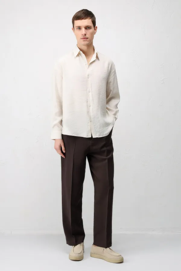 Chemise homme Antioch Stone en mélange modal coupe décontractée