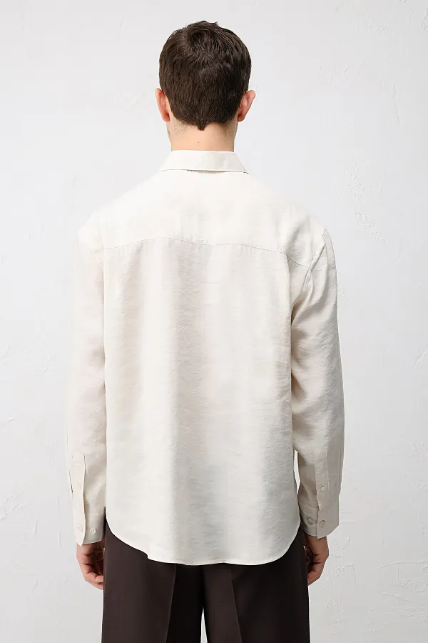 Chemise homme Antioch Stone en mélange modal coupe décontractée