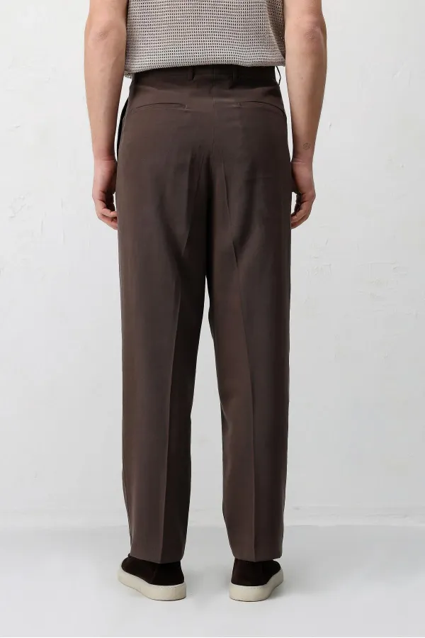 Pantalon pour homme en tissu modal couleur café Antioch