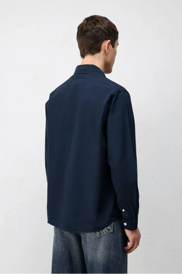 Antioch Lacivert Relax Fit Erkek Gömlek