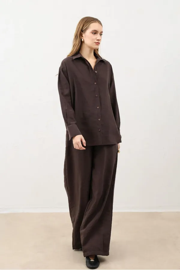 Antioch Dark Brown Modal Blend Women's Trousers
