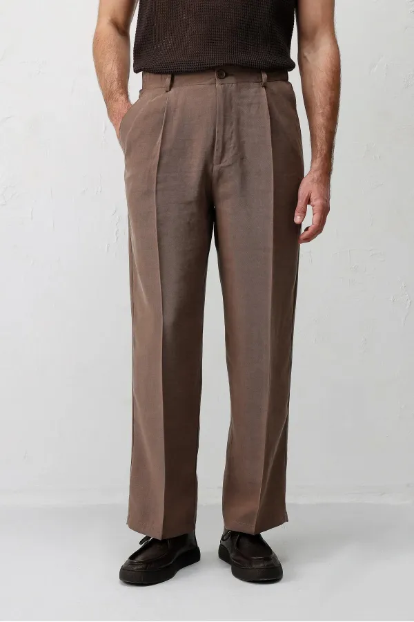 Antioch Kahve Lyocell Karışımlı Erkek Pantolon