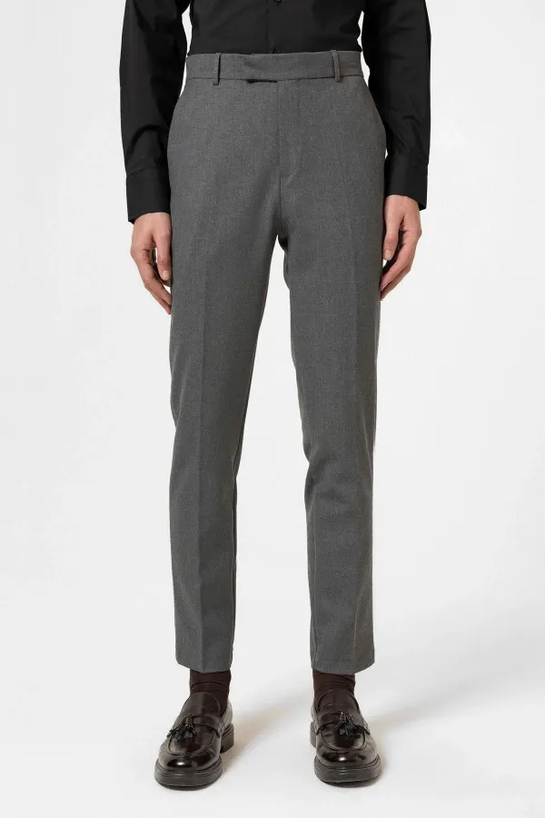 Antioch Antrasit Klasik Yüksek Bel Erkek Pantolon
