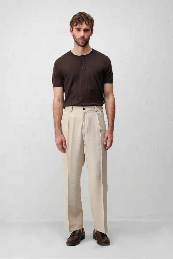 Antioch Coffee Textured Men's Knit T-Shirt