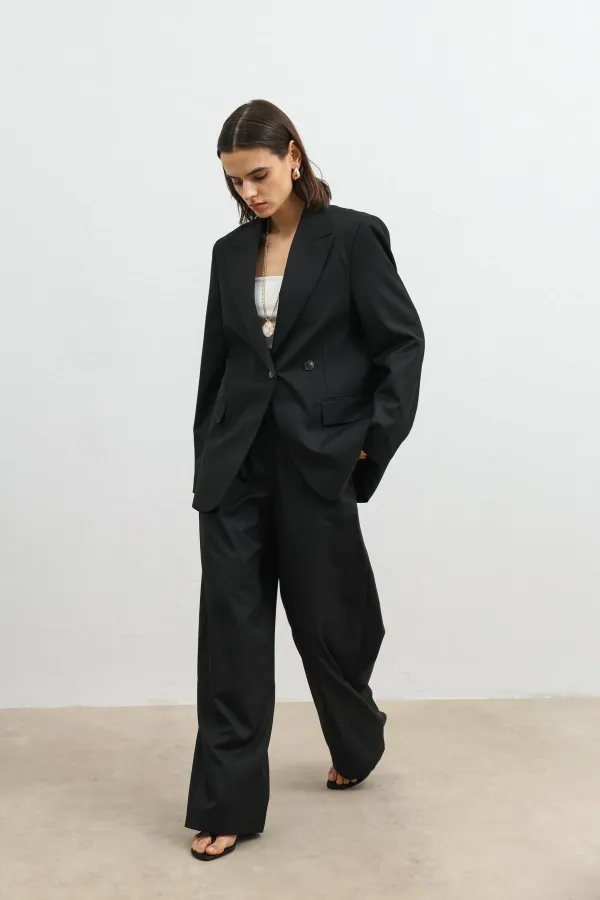 Antioch Black Double-Breasted Women's Blazer
