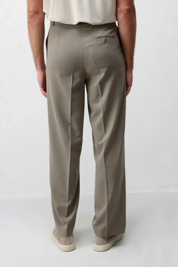 Pantalon homme Antioch kaki coupe décontractée avec ceinture