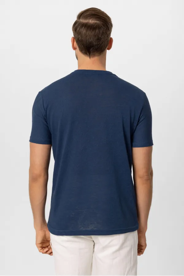 Antioch Lacivert V Yaka Basic Erkek T-Shirt