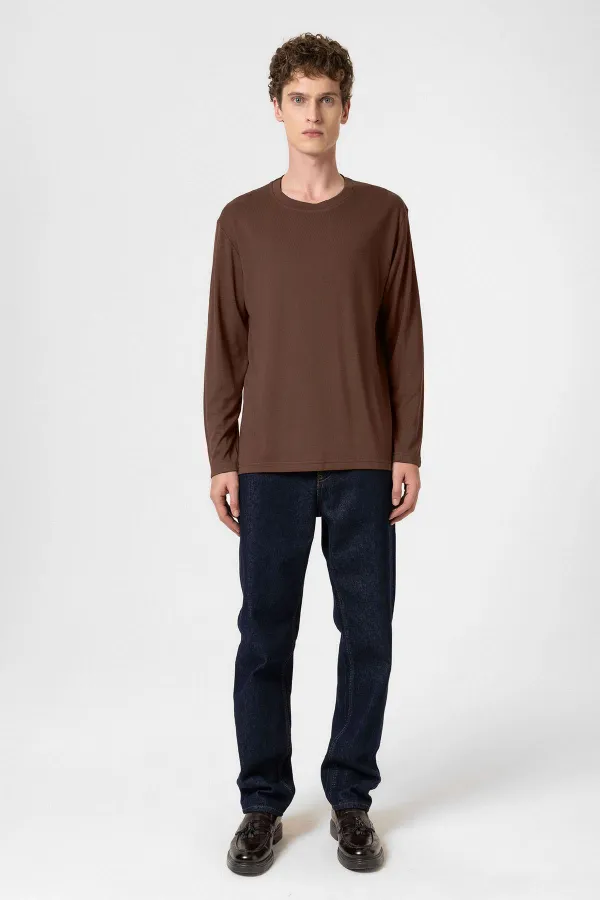 Antioch Kahve Relaxed Fit Basic Erkek T-Shirt