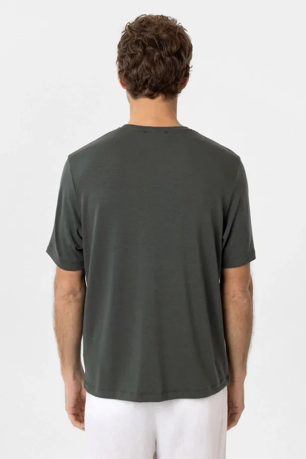 Antioch Khaki Regular Fit Basic Men's T-Shirt