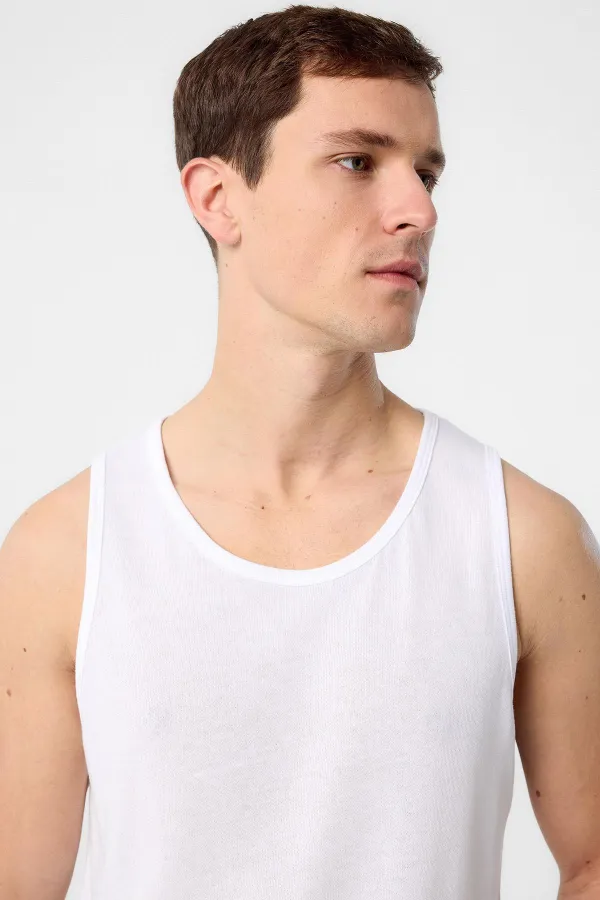 Débardeur blanc basique pour homme Antioch