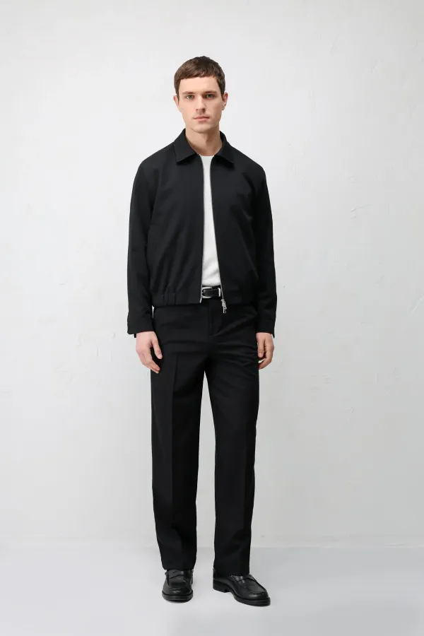 Antioch Siyah Bel Lastikli Erkek Mont