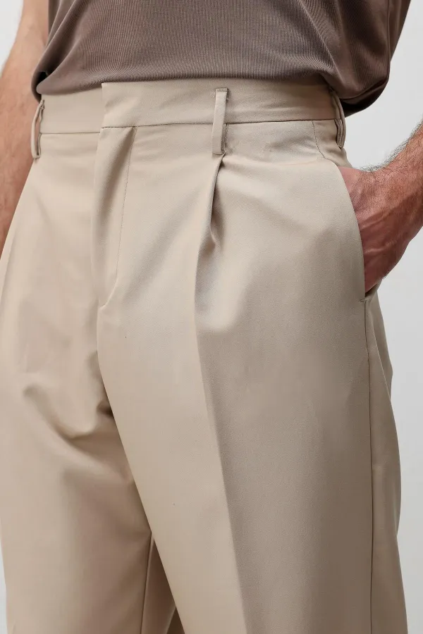 Antioch Taş Relaxed Fit Pileli Erkek Pantolon