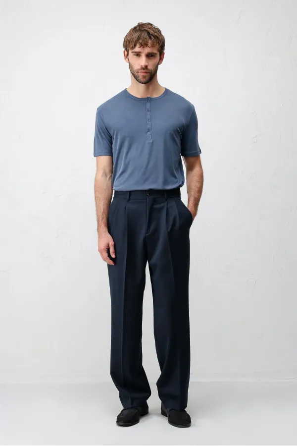 Antioch Navy Relaxed Fit Men's Trousers