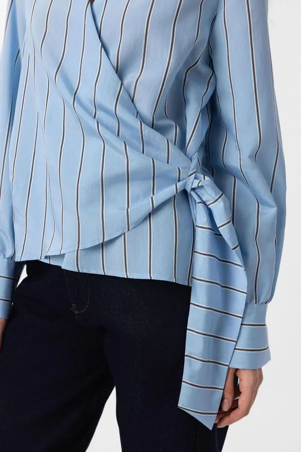 Antioch Blue Draped Kimono Women's Shirt