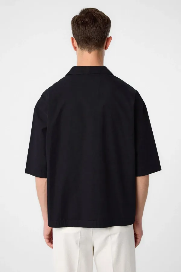 Antioch Black Relax Fit Short Men's Shirt