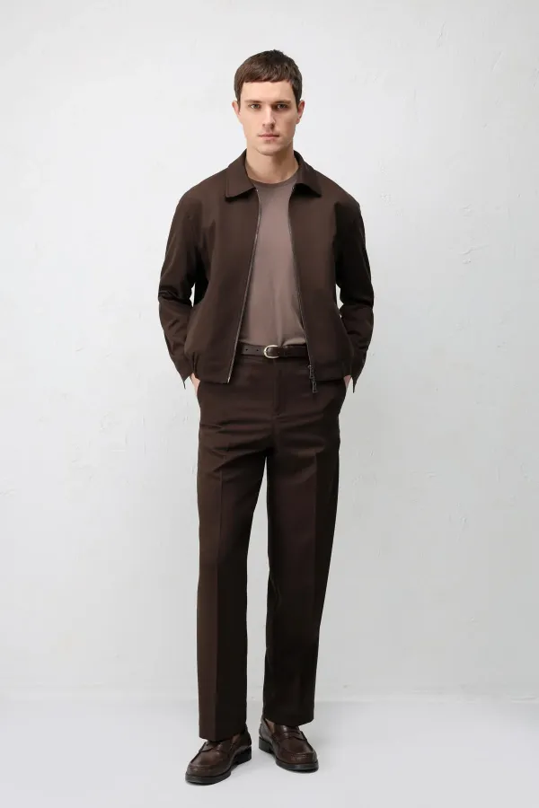 Antioch Koyu Kahve Bel Lastikli Erkek Mont