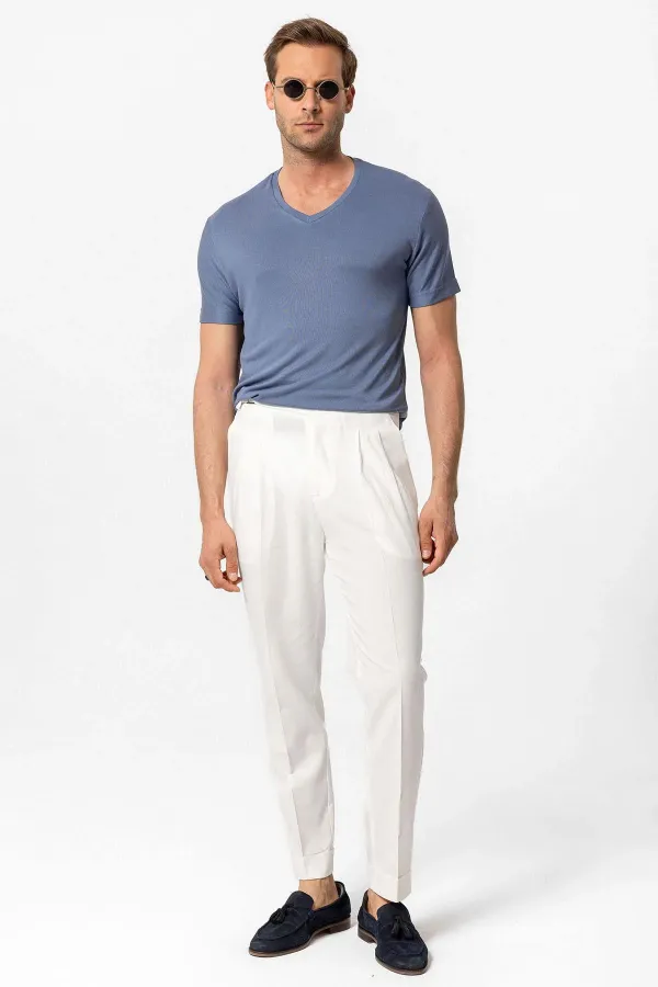 Antioch İndigo Basic V Yaka Erkek T-Shirt