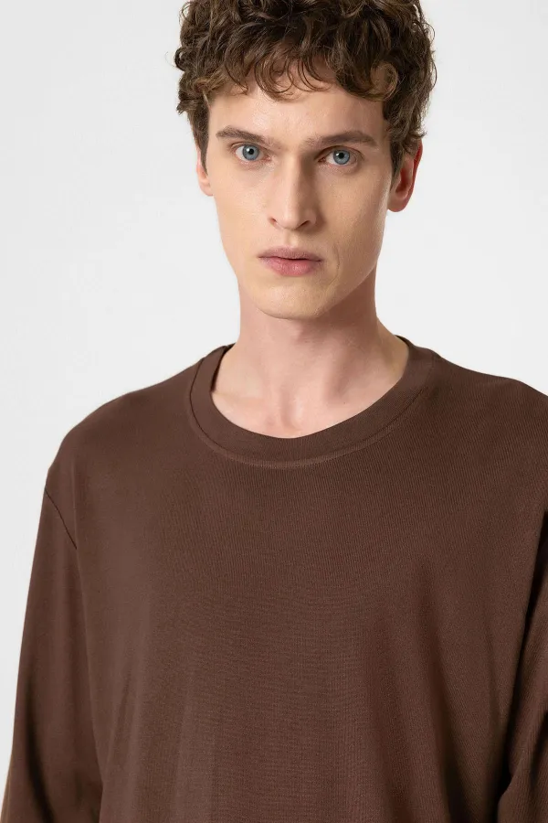 Antioch Kahve Relaxed Fit Basic Erkek T-Shirt