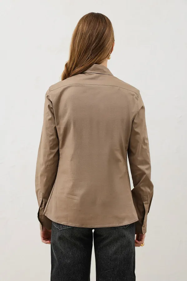 Antioch Vizon Basic Slim Fit Kadın Gömlek