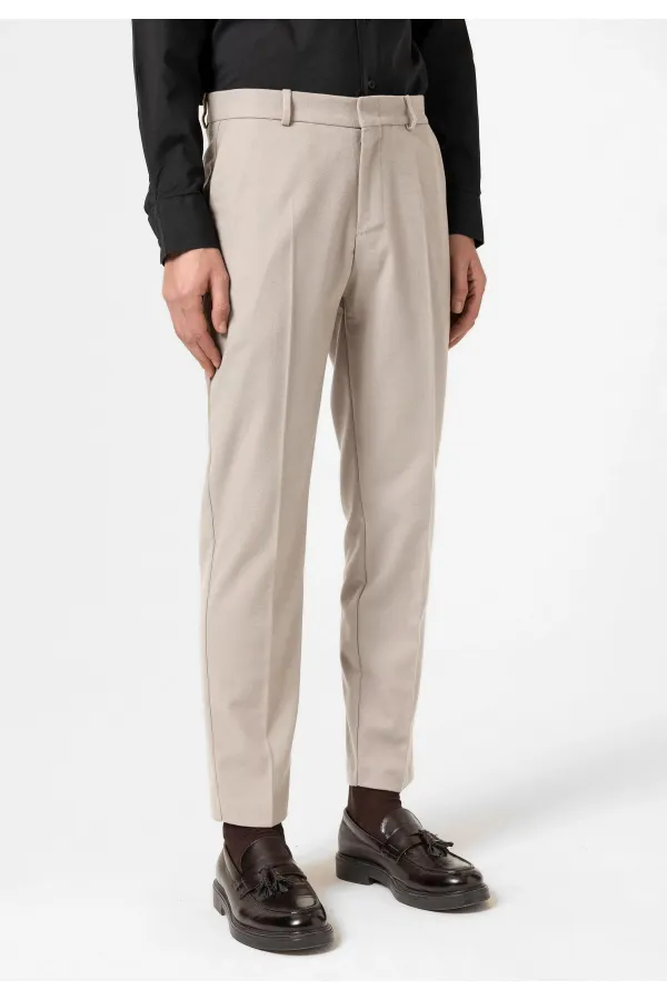 Antioch Bej Yüksek Bel Klasik Erkek Pantolon
