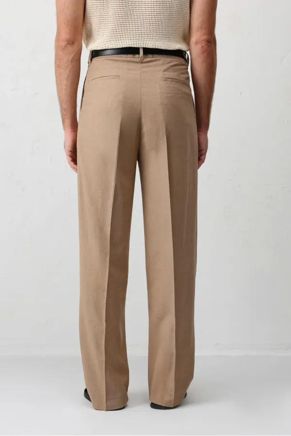 Antioch Vizon Keten Karışımlı Erkek Baggy Pantolon