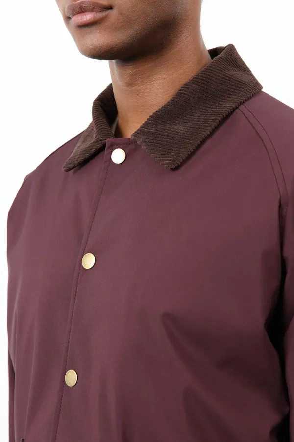 Antioch Bordo Kontrast Yaka Erkek Mont