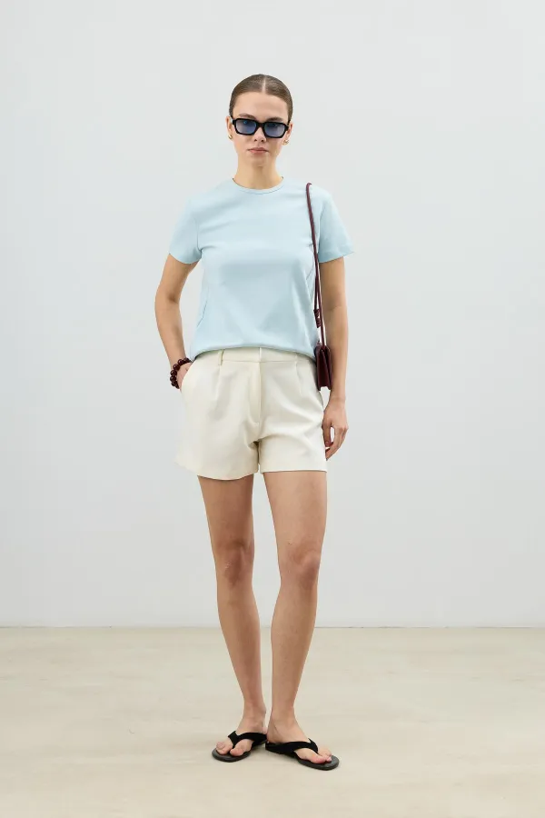 Antioch Bebe Mavi Basic Kadın T-Shirt