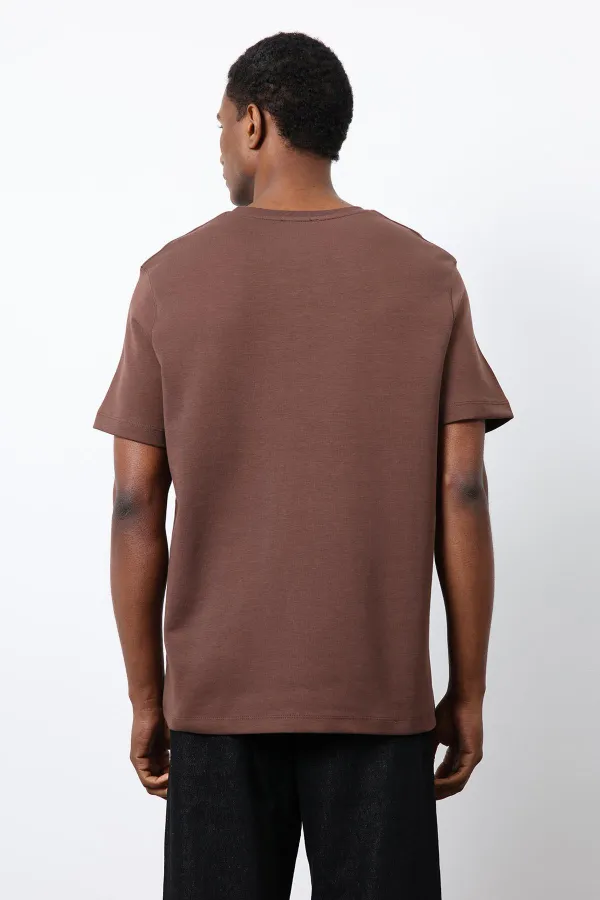 Antioch Kahve Regular Fit Basic Erkek T-Shirt