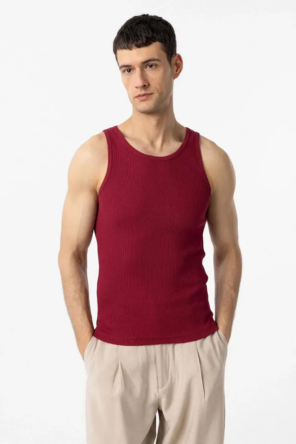 Antioch Bordo Slim Fit Erkek Atlet
