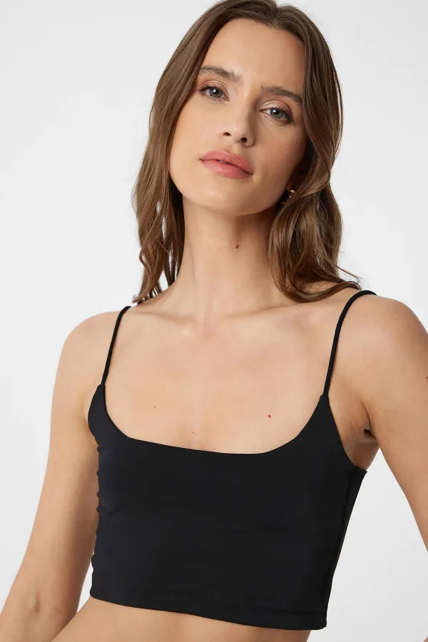 Antioch Black Basic Women's Strappy Top