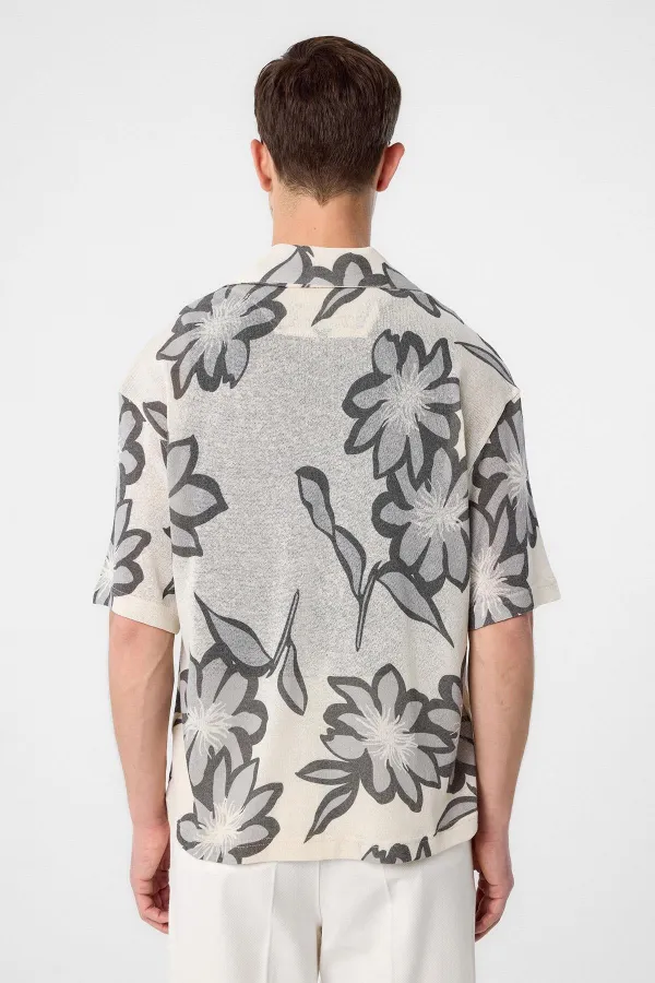 Antioch Grey Patterned Men's Shirt