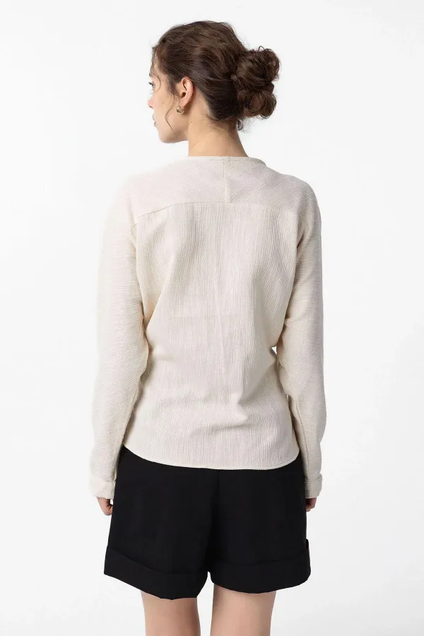 Chemise kimono blanche à nouer Antioch pour femme