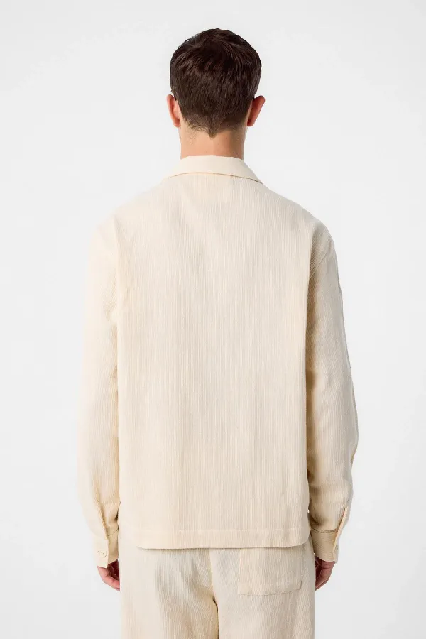 Chemise pour homme Antioch à texture blanc cassé