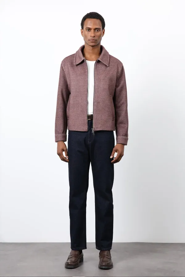 Veste homme Antioch bordeaux en laine mélangée