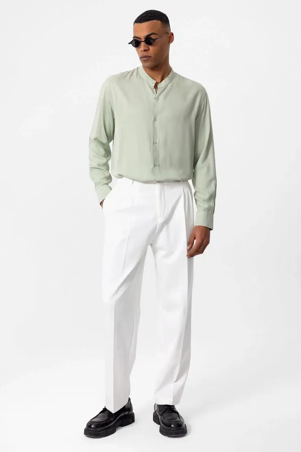 Antioch Açık Yeşil Hakim Yaka Regular Fit Erkek Gömlek