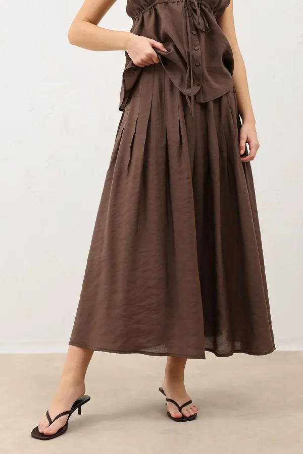 Jupe drapée pour femme Antioch Coffee