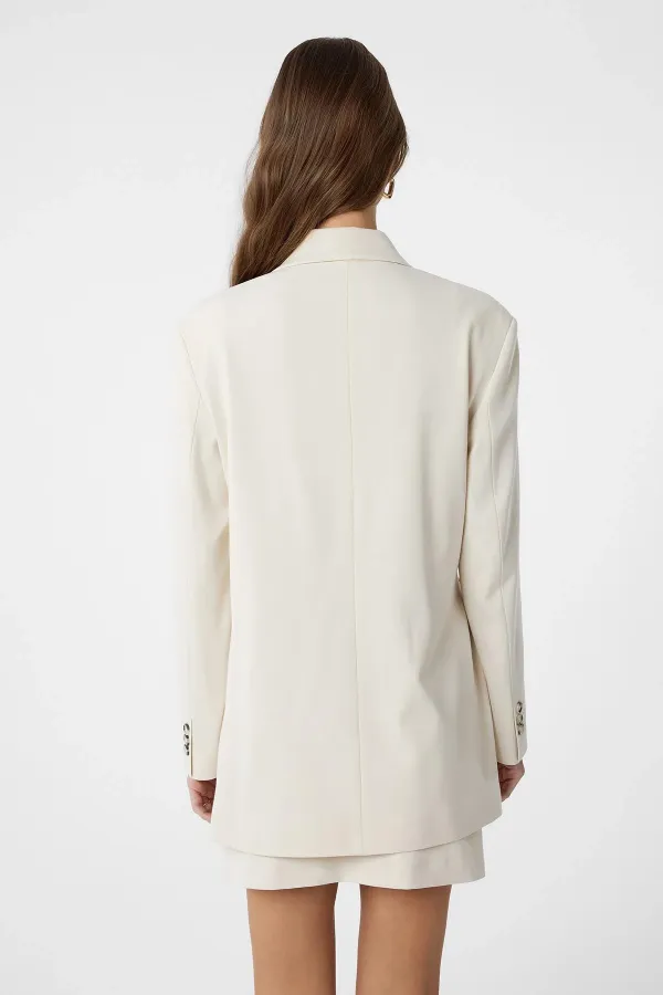 Antioch Ekru Kuşaklı Kadın Blazer