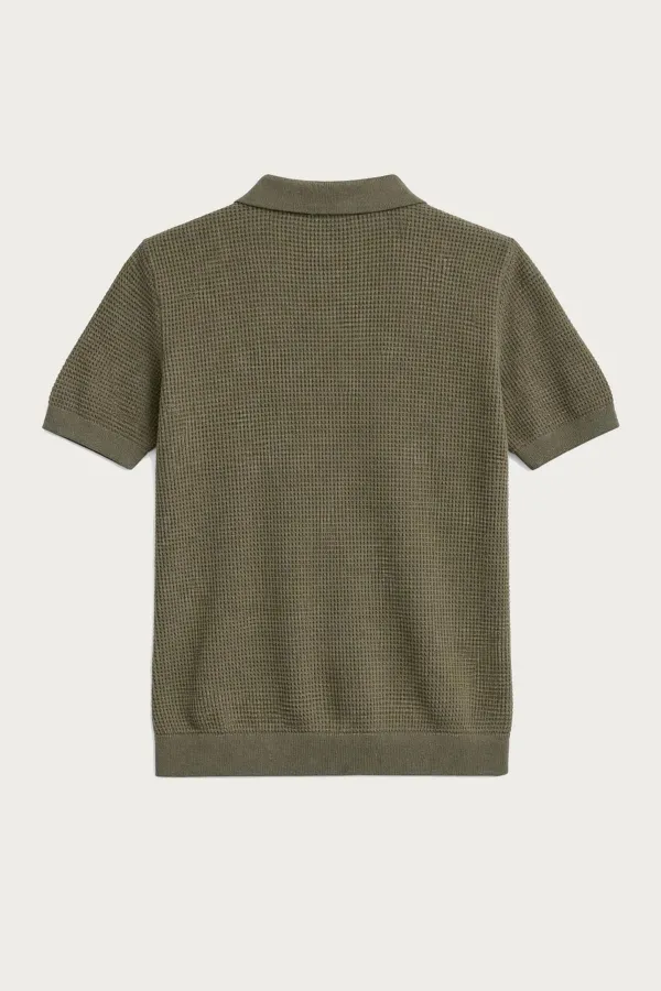 Antioch Haki Dokulu Polo Yaka Erkek T-Shirt