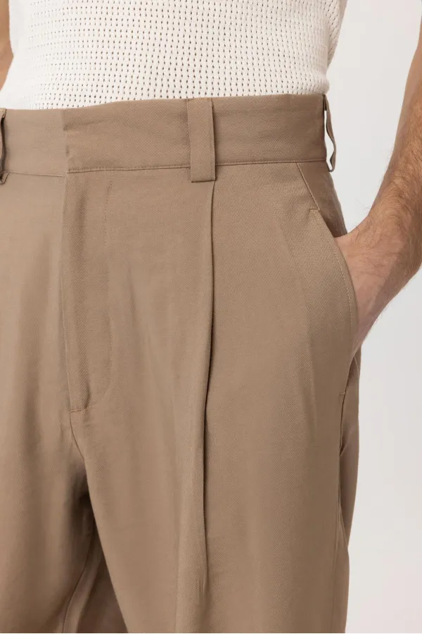 Antioch Mink Pleated Baggy Fit Men's Trousers