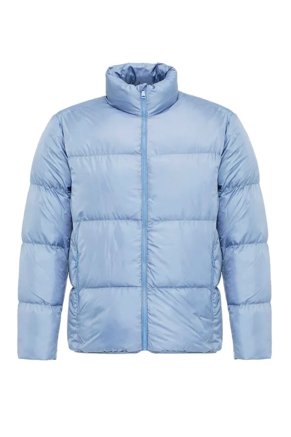 Antioch Bebe Blue Stand-Up Collar Rubber Padded Jacket