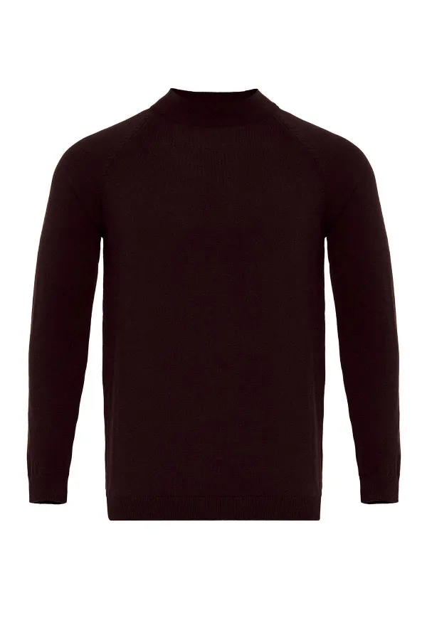 Pull en maille à col demi-col Antioch Plum pour homme